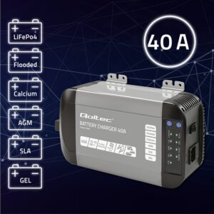 Qoltec 51959 Išmanusis „Monolith“ įkroviklis LiFePO4 AGM GEL SLA akumuliatoriams | 40A | 12V - Image 2