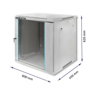 Qoltec 54485 RACK spintelė 19" | 12U | 600 x 635 x 450 | Grūdintos durys | Pakabinama - Image 3