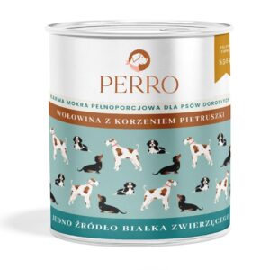 PERRO Beef with parsley root - šlapias maistas šunims - 850g
