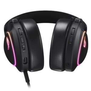 ASUS ROG DELTA II Laisvų rankų įranga Vielinis ir Bevielis Su lankeliu Žaidimams C tipo USB Bluetooth Juoda - Image 1