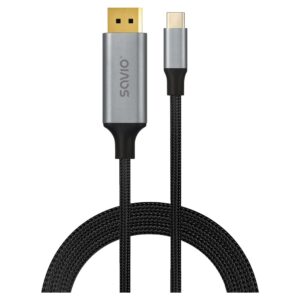 Savio CL-208 USB kabelis USB 3.2 Gen 1 (3.1 Gen 1) 2 m USB C Juoda, Pilka - Image 3
