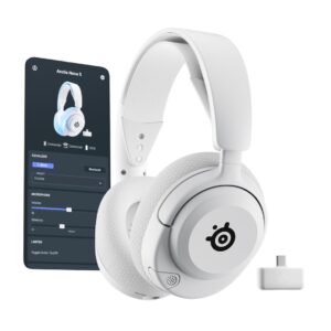 Steelseries Arctis Nova 5P Wireless Laisvų rankų įranga Bevielis Su lankeliu Žaidimams C tipo USB Bluetooth Balta - Image 1