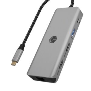 ICY BOX IB-DK4012-CPD Vielinis USB 3.2 Gen 1 (3.1 Gen 1) Type-C Antracitas, Juoda - Image 2