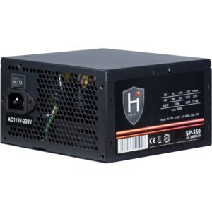 Inter-Tech HIPOWER SP-550 maitinimo blokas 550 W 20+4 pin ATX ATX Juoda
