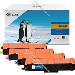 G&G 16019 tonerio kasetė 4 vnt Derantis Juoda, Žydras, Rausvai raudona, Geltona - Image 1