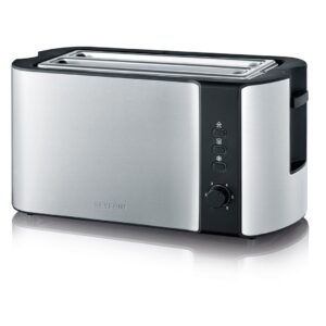 Severin AT 2590 skrudintuvas 2 griežinėliai 1400 W Juoda, Sidabras - Image 1
