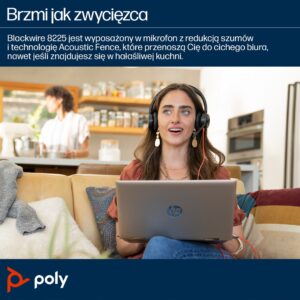 HP Poly „Poly Blackwire 8225 Stereo“ „USB-C“ ausinės + „USB-C/A“ adapteris - Image 3