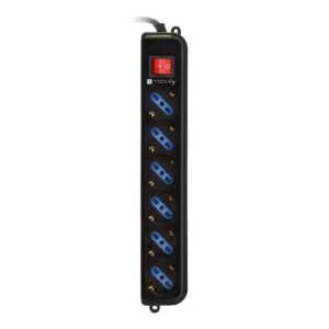Techly IUPS-PCP-6V elektros tinklo ilgintuvas 1,5 m 6 AC išvestis(ys / čių) Juoda - Image 2