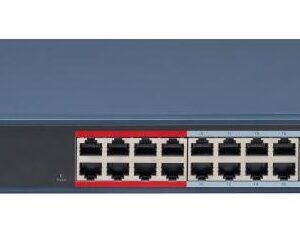 Hikvision DS-3E1326P-EI(B) tinklo komutatorius Valdomas Fast Ethernet (10/100) Maitinimas per Eternetą (PoE) 1U Mėlyna - Image 2