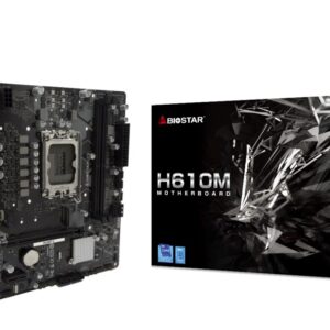 Biostar H610MT-E pagrindinė plokštė Intel H610 LGA 1700 „micro ATX“