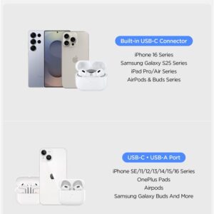 Spigen Essential 10,000 mAh 30W Power Bank (Built in Cable), black EA3010BT - Image 5