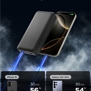 Spigen Essential 30,000mAh 30W Portable Charger, black EA3030 - Image 3