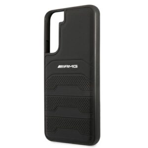 AMG AMHCS22MGSEBK S22+ S906 juodos spalvos kietas dėklas Leather Debossed Lines - Image 6