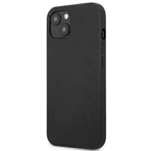 AMG AMHCP14MDOLBK Apple iPhone 14 Plus / 15 Plus 6.7" juodos spalvos kietas dėklas with Leather Hot Stamped design - Image 2