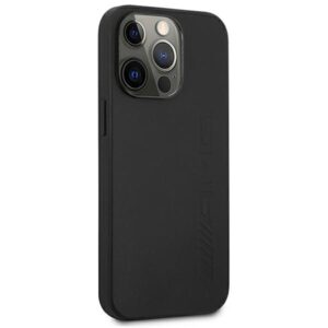 AMG AMHCP14LDOLBK Apple iPhone 14 Pro 6.1" juodos spalvos kietas dėklas with Leather Hot Stamped design - Image 4