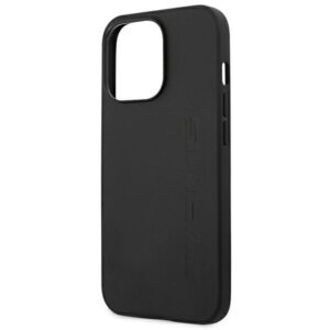 AMG AMHCP14LDOLBK Apple iPhone 14 Pro 6.1" juodos spalvos kietas dėklas with Leather Hot Stamped design - Image 6