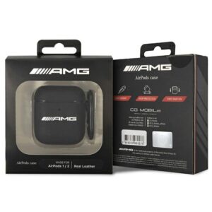 AMG AMA2SLWK AirPods dėklas juodos spalvos Leather - Image 3