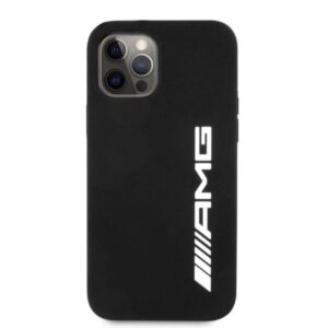 AMG AMHCP12LSGLBGN Apple iPhone 12 Pro Max 6.7" juodos spalvos kietas dėklas with Silicone Big Logo - Image 3
