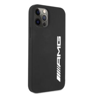 AMG AMHCP12LSGLBGN Apple iPhone 12 Pro Max 6.7" juodos spalvos kietas dėklas with Silicone Big Logo - Image 4