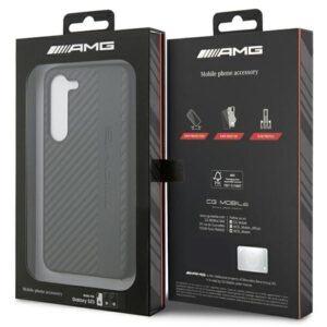 AMG AMHCS23SBLSCA S23 S911 juodos spalvos kietas dėklas with Carbon Stripe & Embossed design - Image 8