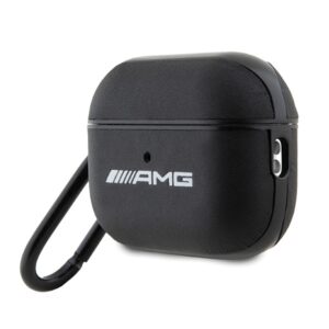 AMG AMAP2SLWK AirPods Pro 2 (2022/2023) dėklas juodos spalvos Leather with baltos spalvos Logo - Image 3