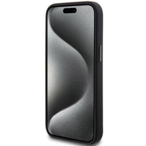 AMG AMHMP15S23SSPK Apple iPhone 15 / 14 / 13 6.1" juodos spalvos kietas dėklas with Silicone Large Rhombuses Pattern and - Image 5