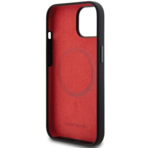 AMG AMHMP15S23SSPK Apple iPhone 15 / 14 / 13 6.1" juodos spalvos kietas dėklas with Silicone Large Rhombuses Pattern and - Image 7