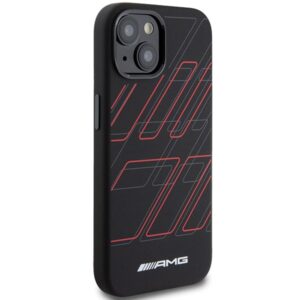 AMG AMHMP15M23SSPK Apple iPhone 15 Plus / 14 Plus 6.7" juodos spalvos kietas dėklas with Silicone Large Rhombuses Patter - Image 4