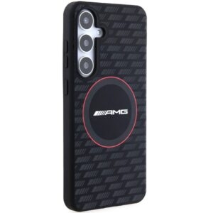 AMG AMHMS24S23SMRK S24 S921 juodos spalvos kietas dėklas with Silicone Carbon Pattern and MagSafe - Image 4