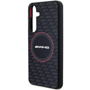 AMG AMHMS24S23SMRK S24 S921 juodos spalvos kietas dėklas with Silicone Carbon Pattern and MagSafe - Image 6