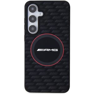 AMG AMHMS24M23SMRK S24+ S926 juodos spalvos kietas dėklas with Silicone Carbon Pattern and MagSafe - Image 3