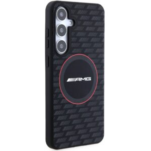 AMG AMHMS24M23SMRK S24+ S926 juodos spalvos kietas dėklas with Silicone Carbon Pattern and MagSafe - Image 4