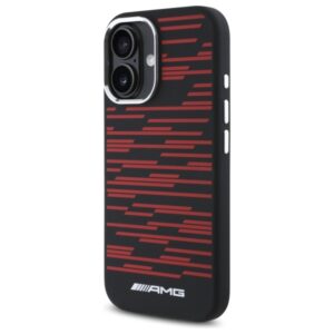 AMG AMHMP16S24SSRRK Apple iPhone 16 6.1" juodos spalvos kietas dėklas Silicone Graphics MagSafe - Image 2