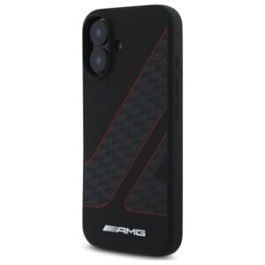 AMG AMHMP16S2SCFR Apple iPhone 16 6,1" juodos spalvos kietas dėklas Checkered Flag Pattern MagSafe - Image 2