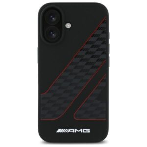 AMG AMHMP16S2SCFR Apple iPhone 16 6,1" juodos spalvos kietas dėklas Checkered Flag Pattern MagSafe - Image 3