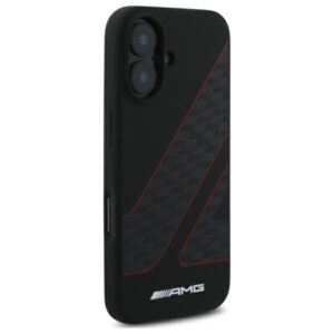 AMG AMHMP16S2SCFR Apple iPhone 16 6,1" juodos spalvos kietas dėklas Checkered Flag Pattern MagSafe - Image 4