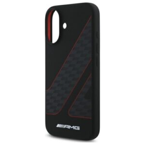 AMG AMHMP16S2SCFR Apple iPhone 16 6,1" juodos spalvos kietas dėklas Checkered Flag Pattern MagSafe - Image 6