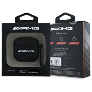 AMG AMA4SLWK AirPods 4 dėklas baltos spalvos Leather baltos spalvos Logo - Image 3