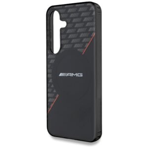 Dėklas AMG Double Layer Rhombs MagSafe Samsung Galaxy S25 juodos spalvos/red - Image 6