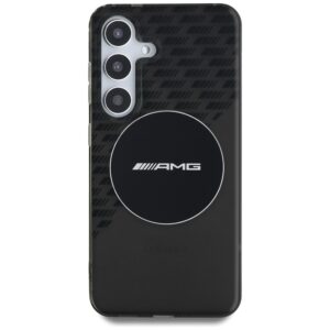 Cas AMG Transparent Rhombs MagSafe skirta Samsung Galaxy S25 black - Image 3