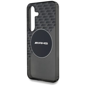 Cas AMG Transparent Rhombs MagSafe skirta Samsung Galaxy S25 black - Image 6