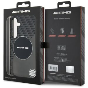 Cas AMG Transparent Rhombs MagSafe skirta Samsung Galaxy S25 black - Image 8