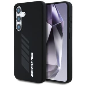 Dėklas AMG Oversize Rhombs MagSafe Samsung Galaxy S25 juodos spalvos