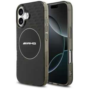 AMG Double Layer Transparent Smocked MagSafe dėklas Apple iPhone 17 juodos spalvos - Image 1