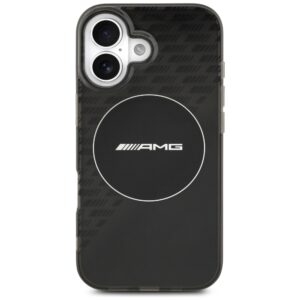 AMG Double Layer Transparent Smocked MagSafe dėklas Apple iPhone 17 juodos spalvos - Image 3