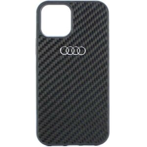 Audi Carbon Fiber Apple iPhone 11 / Xr 6.1" juodos spalvos kietas dėklas AU-TPUPCIP11-R8/D2-BK - Image 2