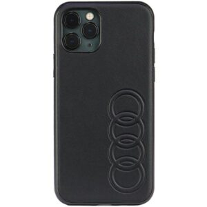 Audi Synthetic Leather Apple iPhone 11 Pro 5.8" juodos spalvos kietas dėklas AU-TPUPCIP11-TT/D1-BK