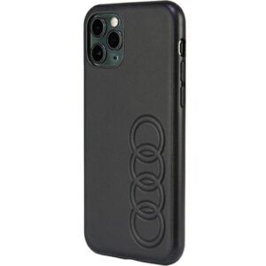 Audi Synthetic Leather Apple iPhone 11 Pro 5.8" juodos spalvos kietas dėklas AU-TPUPCIP11-TT/D1-BK - Image 3