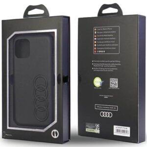 Audi Synthetic Leather Apple iPhone 11 Pro 5.8" juodos spalvos kietas dėklas AU-TPUPCIP11-TT/D1-BK - Image 6
