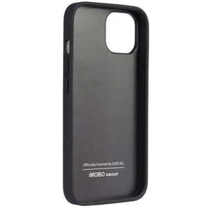 Audi Synthetic Leather Apple iPhone 14 / 15 / 13 6.1" juodos spalvos kietas dėklas AU-TPUPCIP14-TT/D1-BK - Image 5